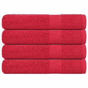 Handdoeken 100x200 cm rood 4 stuks