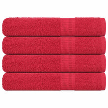 Handdoeken 4 st 100x200 cm 360 g/m² 100% katoen rood