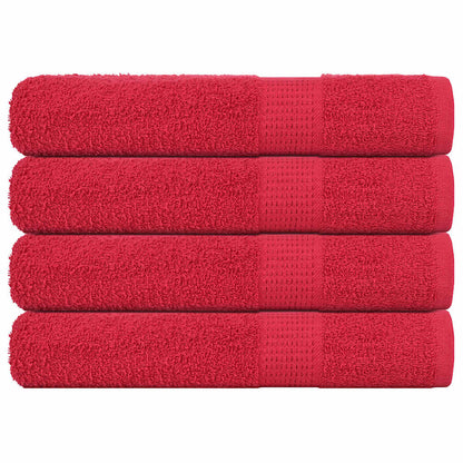 Handdoeken 4 st 100x200 cm 360 g/m² 100% katoen rood