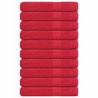 Handdoeken 10 st 100x200 cm rood