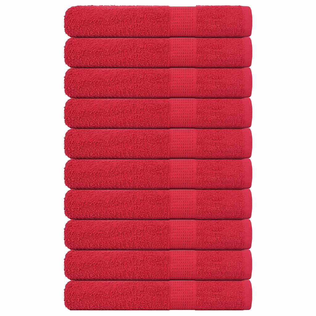 Handdoeken 10 st 100x200 cm 360 g/m² 100% katoen rood