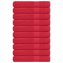 Handdoeken 10 st 100x200 cm 360 g/m² 100% katoen rood