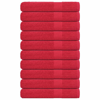 Handdoeken 10 st 100x200 cm 360 g/m² 100% katoen rood