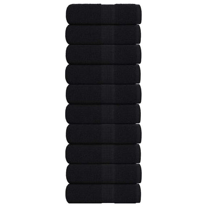 Zeepdoekjes 10 st 30x30 cm 360 g/m² 100% katoen zwart