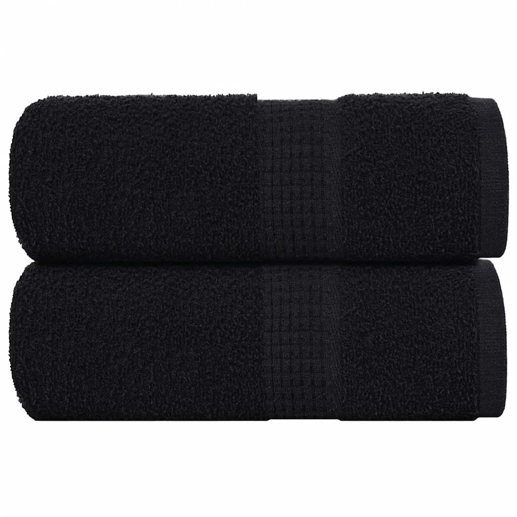 Gastendoekjes 2 st 30x50 cm 360 g/m² 100% katoen zwart