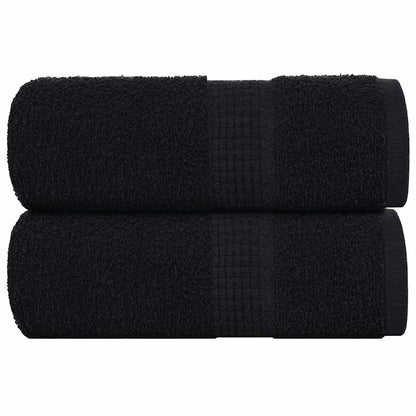 Gastendoekjes 2 st 30x50 cm 360 g/m² 100% katoen zwart