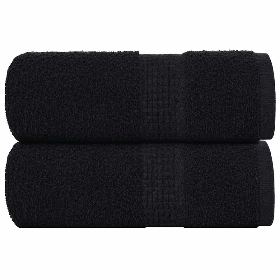 Gastendoekjes 2 st 30x50 cm 360 g/m² 100% katoen zwart