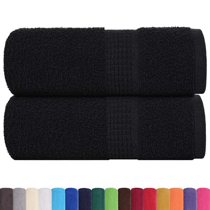 Gastendoekjes 2 st 30x50 cm 360 g/m² 100% katoen zwart