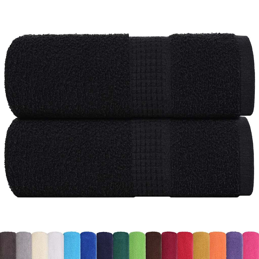 Gastendoekjes 2 st 30x50 cm 360 g/m² 100% katoen zwart