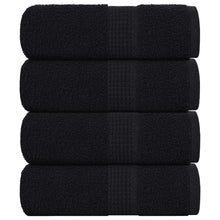 Gastendoekjes 4 st 30x50 cm 360 g/m² 100% katoen zwart