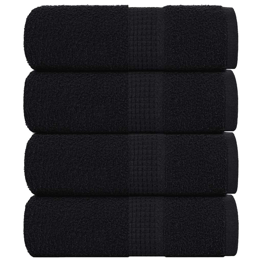 Gastendoekjes 4 st 30x50 cm 360 g/m² 100% katoen zwart