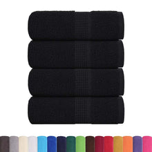 Gastendoekjes 4 st 30x50 cm 360 g/m² 100% katoen zwart