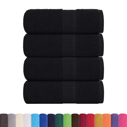 Gastendoekjes 4 st 30x50 cm 360 g/m² 100% katoen zwart