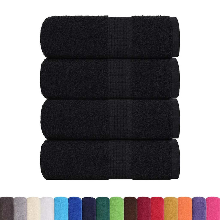 Gastendoekjes 4 st 30x50 cm 360 g/m² 100% katoen zwart