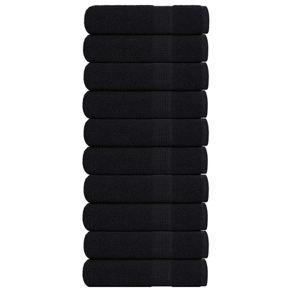 Handdoeken 10 st 50x100 cm 360 g/m² 100% katoen zwart