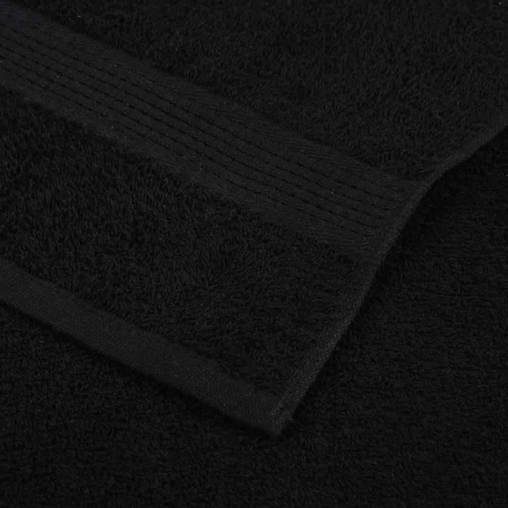 Handdoeken 10 st 50x100 cm 360 g/m² 100% katoen zwart