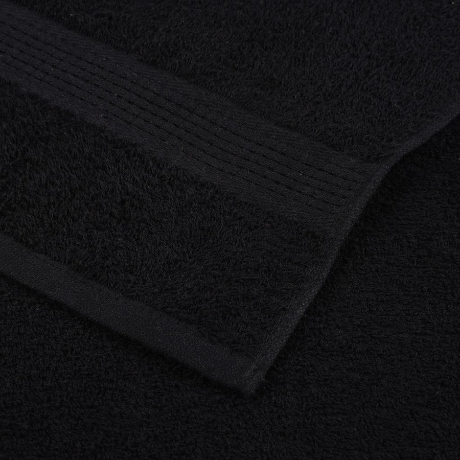 Douchehanddoeken 2 st 70x140 cm 360 g/m² 100% katoen zwart