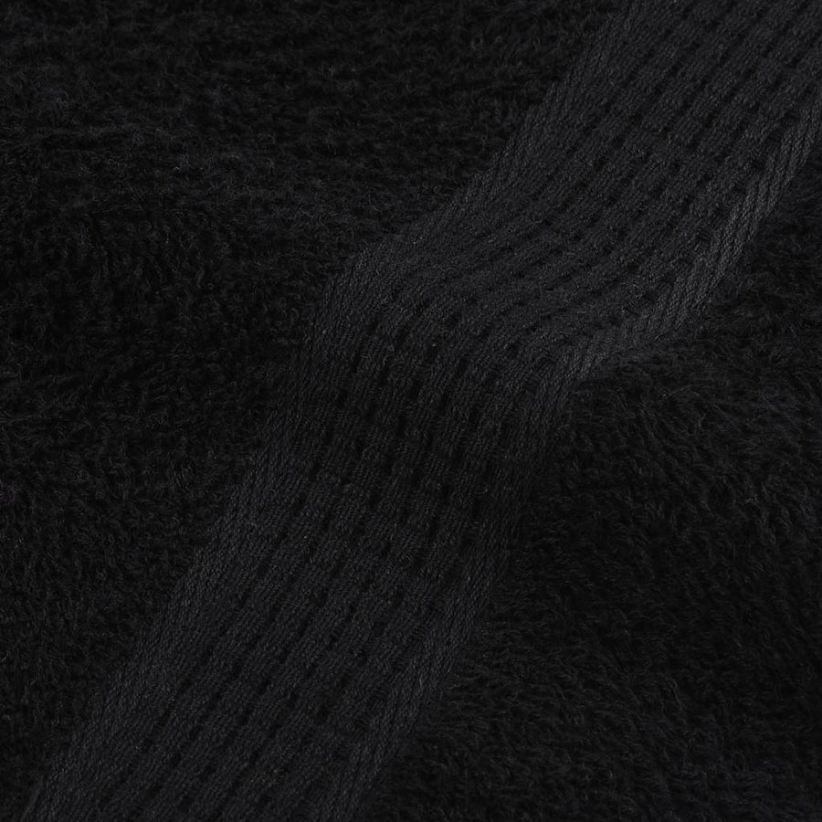 Douchehanddoeken 2 st 70x140 cm 360 g/m² 100% katoen zwart