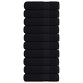 Douchehanddoeken FROGN 10 st 70x140 cm 360 g/m² zwart