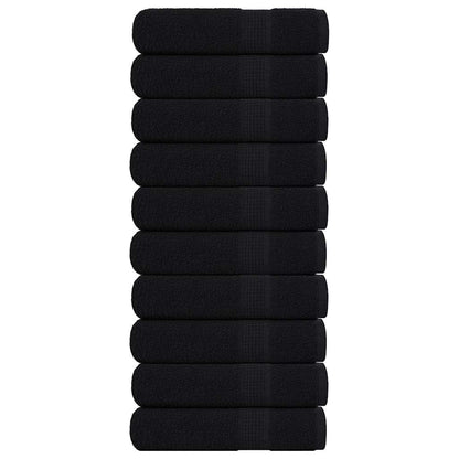 Douchehanddoeken 10 st 70x140 cm 360 g/m² 100% katoen zwart