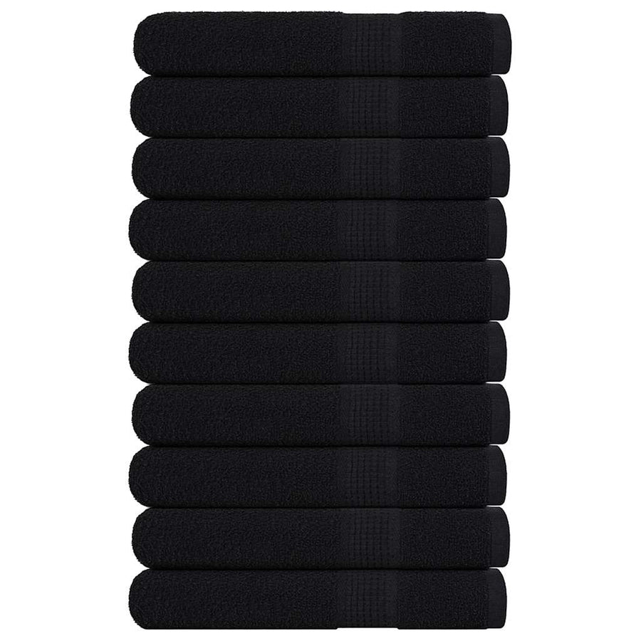 Saunahanddoeken 10 st 80x200 cm 360 g/m² 100% katoen zwart