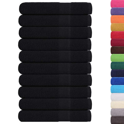 Saunahanddoeken 10 st 80x200 cm 360 g/m² 100% katoen zwart