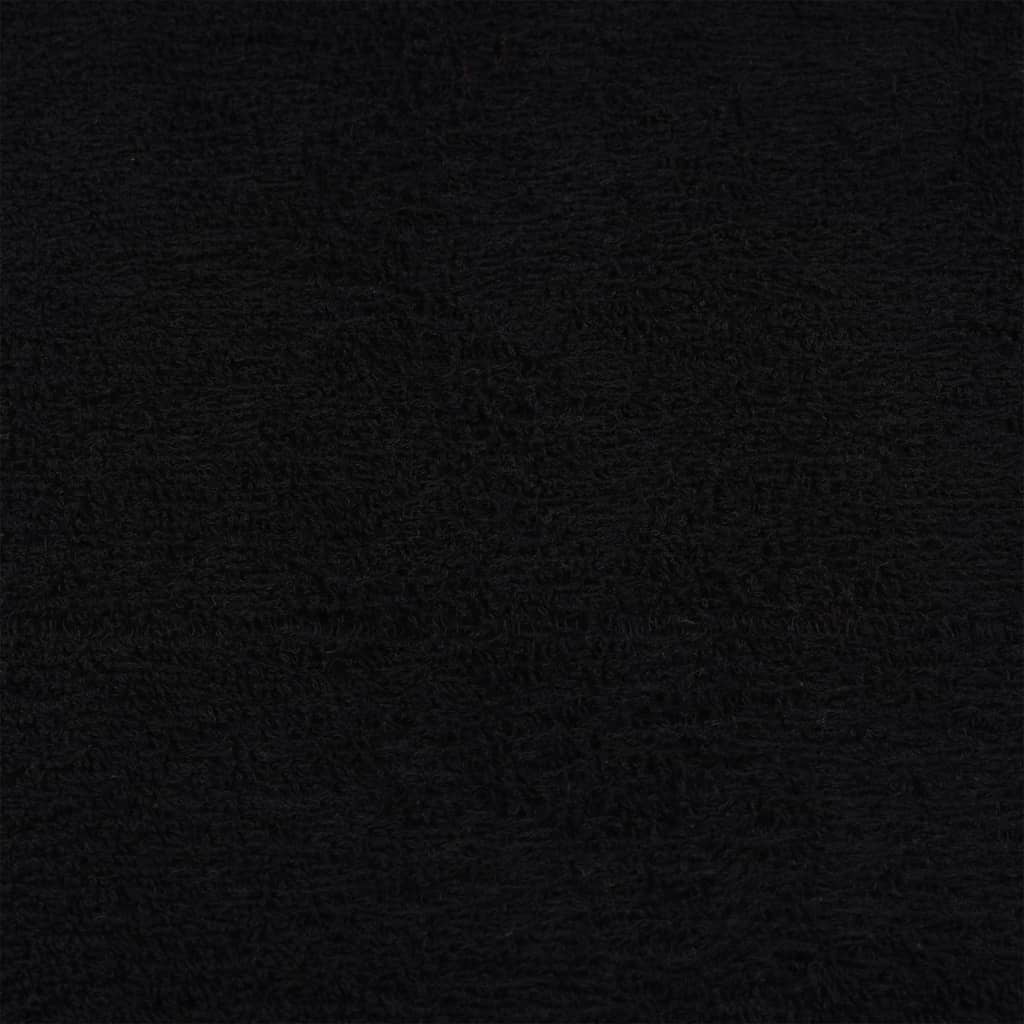 Saunahanddoeken 10 st 80x200 cm 360 g/m² 100% katoen zwart