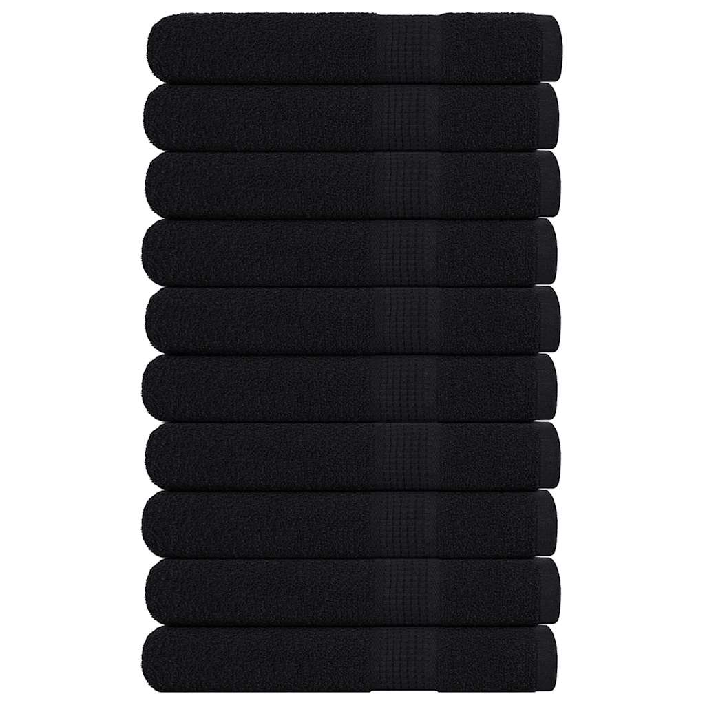 Handdoeken 10 st 100x200 cm 360 g/m² 100% katoen zwart