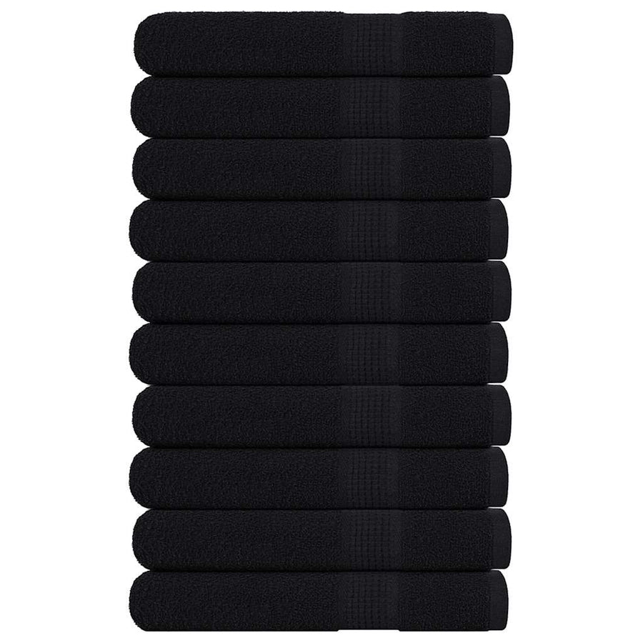 Handdoeken 10 st 100x200 cm 360 g/m² 100% katoen zwart