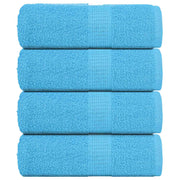 Washandjes 4 st 30x30 cm katoen turquoise