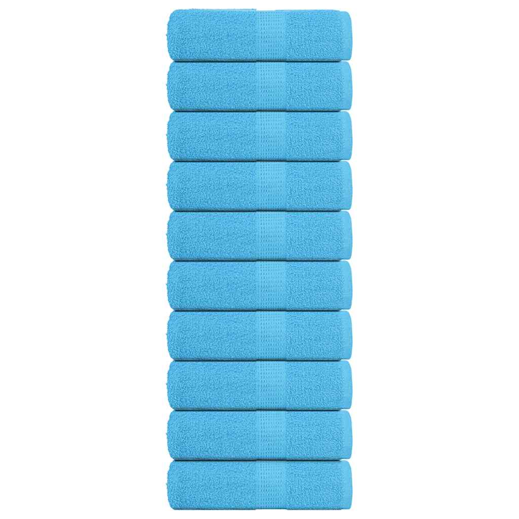 Zeepdoekjes 10 st 30x30 cm 360 g/m² 100% katoen turquoise