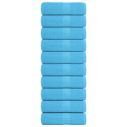 Washandjes 10 st 30x30 cm katoen turquoise
