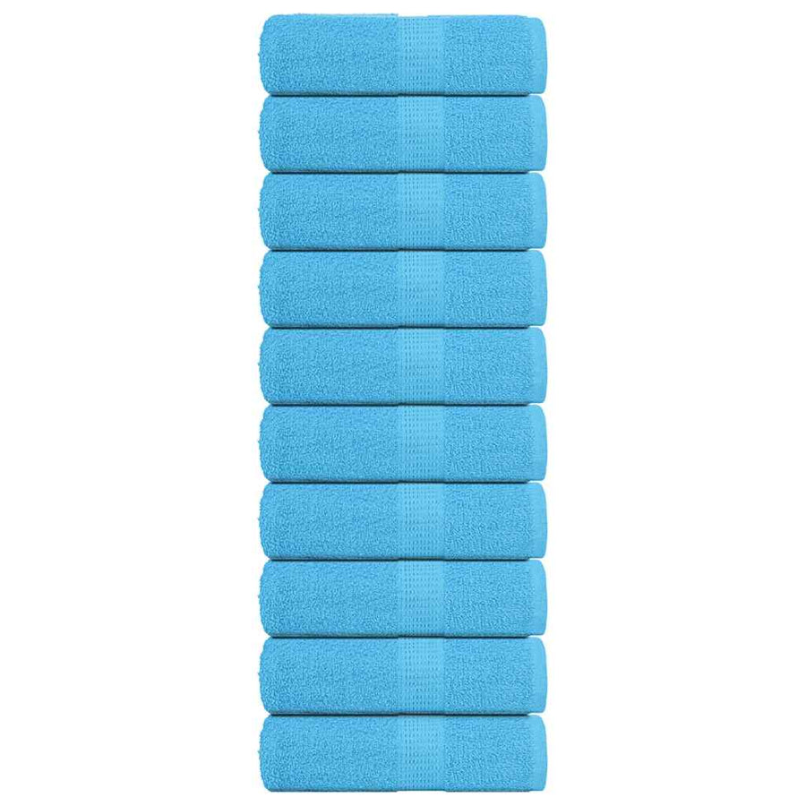Zeepdoekjes 10 st 30x30 cm 360 g/m² 100% katoen turquoise