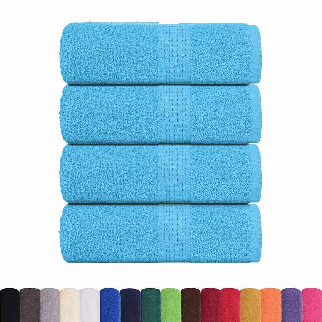 Gastendoekjes 4 st 30x50 cm 360 g/m² 100% katoen turquoise
