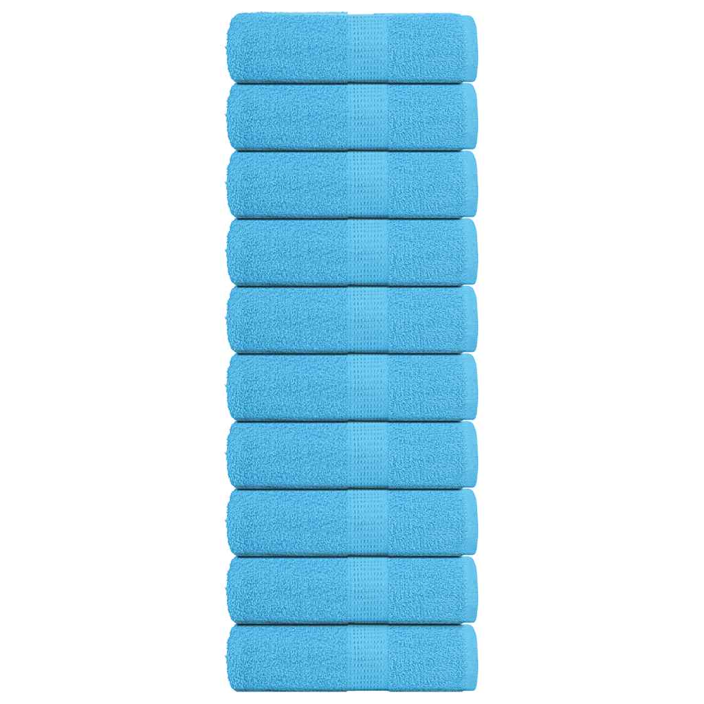 Gastendoekjes 10 st 30x50 cm 360 g/m² 100% katoen turquoise