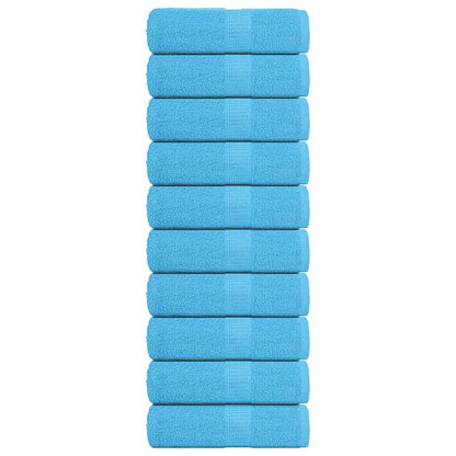 Gastendoekjes 10 st 30x50 cm 360 g/m² 100% katoen turquoise
