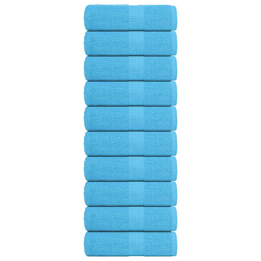 Gastendoekjes 10 st 30x50 cm 360 g/m² 100% katoen turquoise