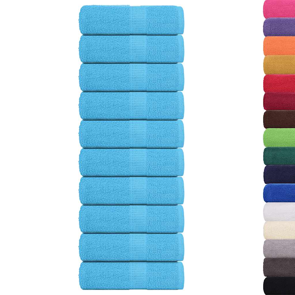 Gastendoekjes 10 st 30x50 cm 360 g/m² 100% katoen turquoise