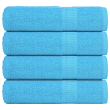 Handdoeken 4 st 50x100 cm 360 g/m² 100% katoen turquoise