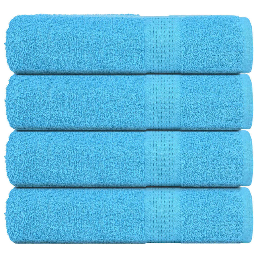 Handdoeken 4 st 50x100 cm 360 g/m² 100% katoen turquoise