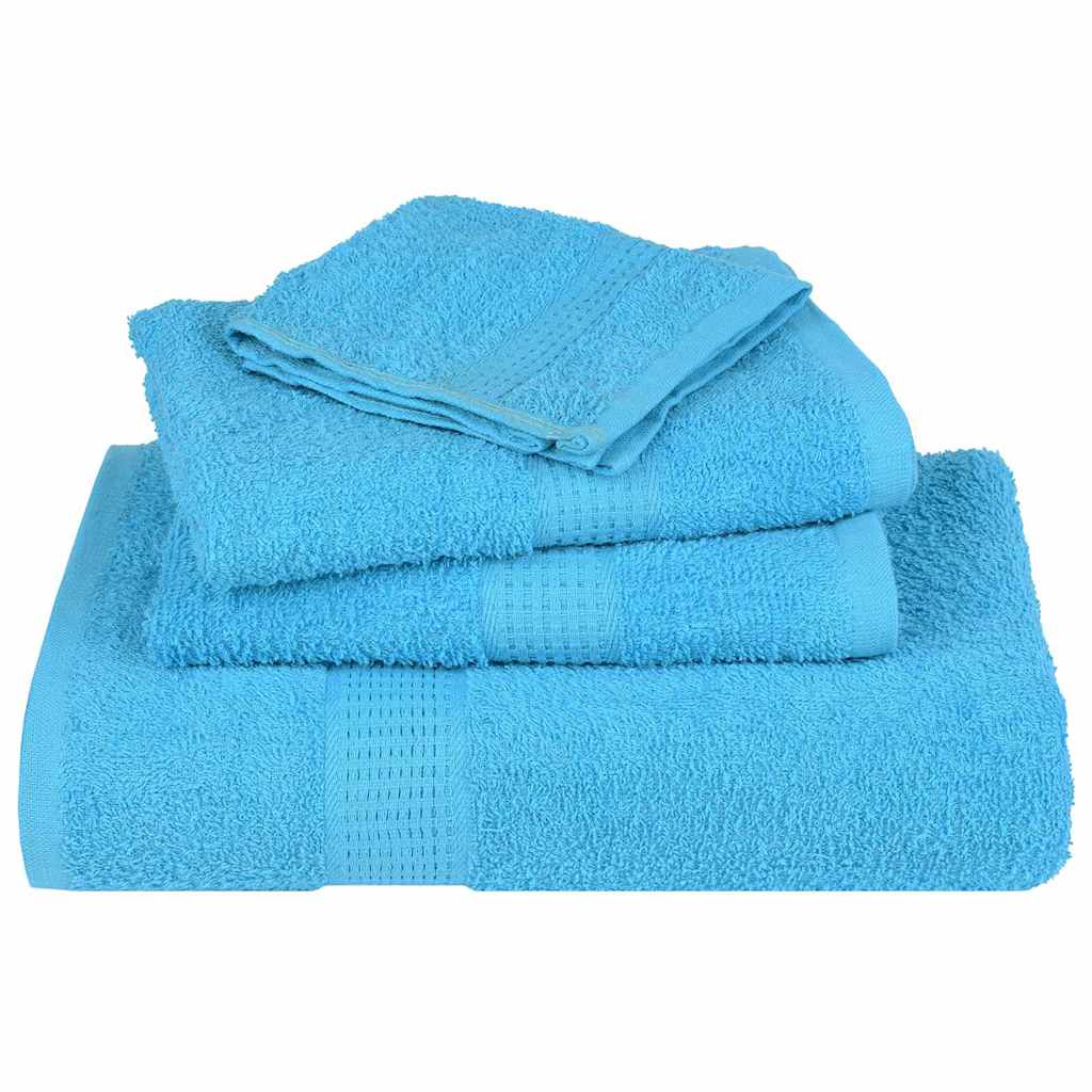 Handdoeken 4 st 50x100 cm 360 g/m² 100% katoen turquoise