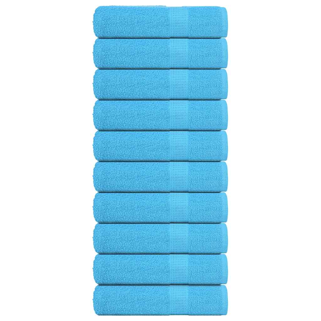 Handdoeken 10 st 50x100 cm 360 g/m² 100% katoen turquoise