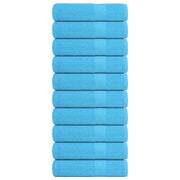 Handdoeken 10 st 50x100 cm turquoise