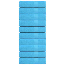 Handdoeken 10 st 50x100 cm 360 g/m² 100% katoen turquoise