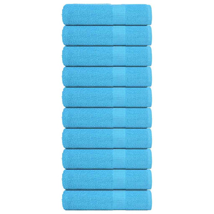 Handdoeken 10 st 50x100 cm 360 g/m² 100% katoen turquoise