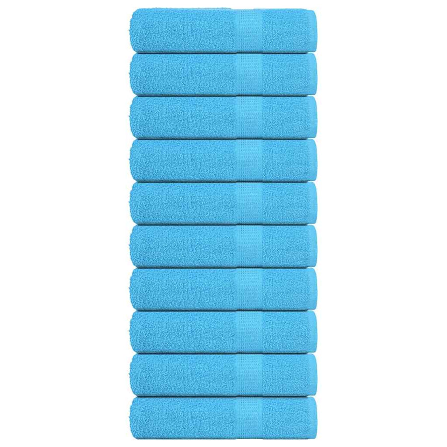 Handdoeken 10 st 50x100 cm 360 g/m² 100% katoen turquoise