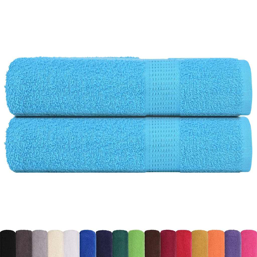 Douchehanddoeken 2 st 70x140 cm 360 g/m² 100% katoen turquoise