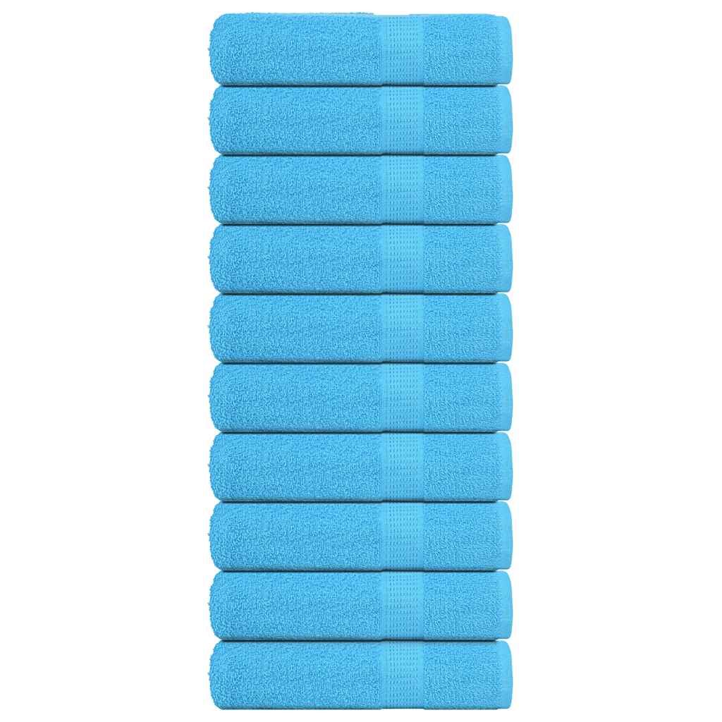 Douchehanddoeken 10 st 70x140 cm 360 g/m² 100% katoen turquoise