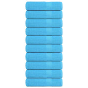 Douchehanddoeken 10 st 70x140 cm katoen turquoise