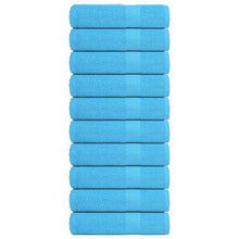 Douchehanddoeken 10 st 70x140 cm 360 g/m² 100% katoen turquoise